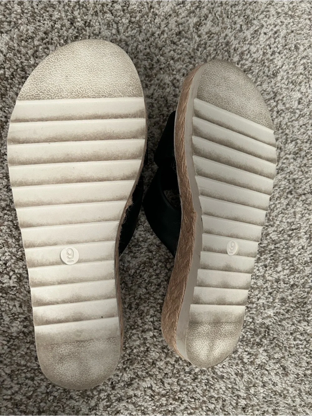 Black Cross-Over Espadrille Slide Sandals - Picture 4 of 4